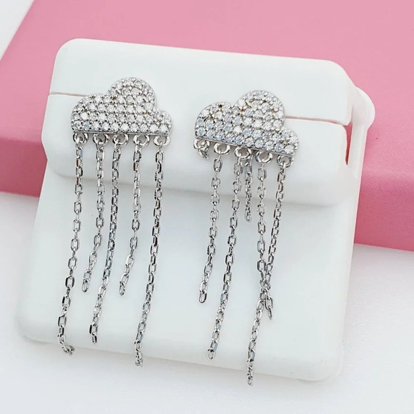 "925 Sterling Silver Cubic Zirconia Earrings, U19254698 - Picture 8 of 11